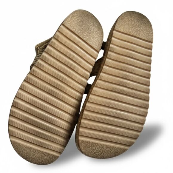 Steve Madden Bigmona Sandals 9 Natural Raffia Beige Woven Platform Vacation Boho - Picture 10 of 13